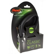 Flexi New Classic Retractable Cord Leash Black