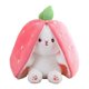 thumbnail image 2 of Conejito de peluche blando, bonito conejito de Pascua, muñeco de peluche de fruta, zanahoria, fresa, almohada, juguete de conejito de peluche para bebé, tamaño grande, fresa, 2 of 5