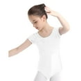 thumbnail image 2 of DPOIS Kids Girls Short Sleeves Floral Lace Cutout Back Ballet Dance Gymnastics Leotard Jumpsuit, 2 of 7
