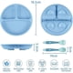 thumbnail image 2 of Silicone Plates with Suction Cups for Baby, 3-pack. Baby feeding supplies., 2 of 5