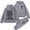 Grey, variant on 2 Piece Sets for Women Letter Printed Hooded with Solid Sweatpant Sports Set Loose Casual Tracksuit Workout Set