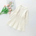 thumbnail image 2 of Karoyedx Dresses for Teen Girls Girls Sweater Dress Long Sleeve Knit Fall Winter Pullover Dresses for Kids White Size,8-9 Years, 2 of 7