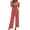 Red, variant on AOOCHASLIY Womens Jumpsuits Summer Clothes Women's Summer Slimming Straps One Shoulder Pleated High Waist Casual Leg Pants Printed Jumpsuit Romper