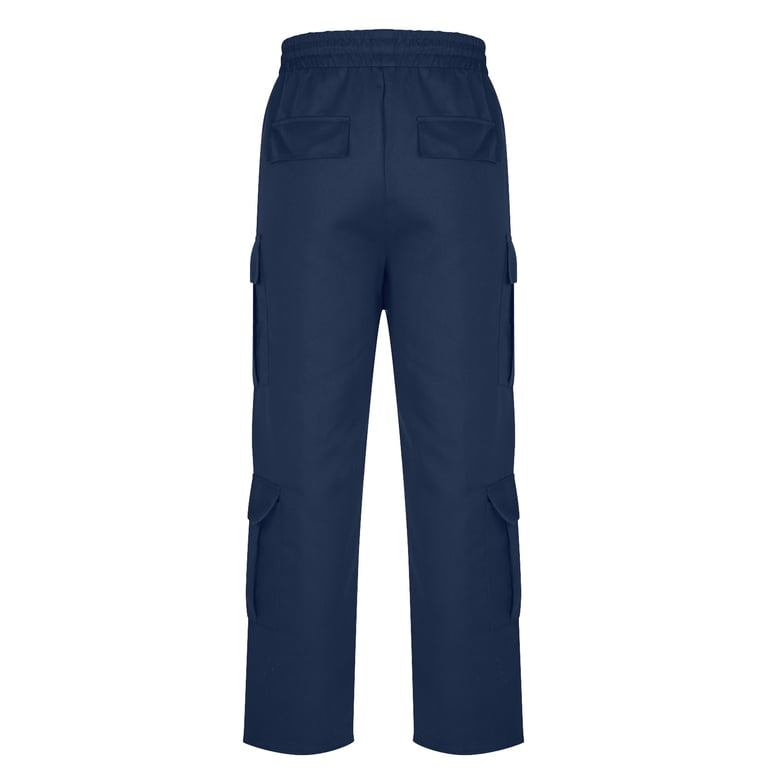 Fashion YLSDY Men's Baggy Cargo Pants Trendy Casual Loose Trousers