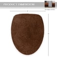 thumbnail image 2 of HOME WEAVERS Waterford Collection Cotton Toilet Lid Cover, 18" x 18", Chocolate, 2 of 9