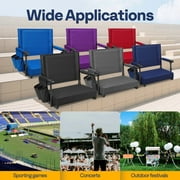 مقاعد استاد Specstar مع دعم الظهر ووسادة، وكراسي مبيضين محمولة مع حامل كوب وحزام كتف