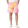 thumbnail image 1 of Pantalones cortos de verano INSPIRE CHIC para hombres, pantalones cortos de natación impresos con cordón para la playa color rosa amarillo 30, 1 of 5