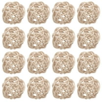 Uxcell 12 Pcs Wicker Rattan Balls 1.2" Vase Fillers for Home Decoration, Wood