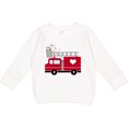 thumbnail image 2 of Inktastic Easter Red Firetruck with Pink Hearts Toddler Sweatshirt, 2 of 4