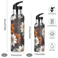 thumbnail image 2 of Yayeee 20oz Insulated Water Bottle Double Wall Stainless Steel with Flip Straw Lid, Black Plaid Floral, 2 of 7