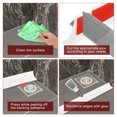 thumbnail image 5 of REGALWOVEN Collapsible Shower Barrier, Silicone Water Splash Guard Strips Self Adhesive Transparent 79 inch, 5 of 7
