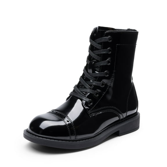 BURUDANI Kids Combat Ankle Boots Lace-Up & Side-Zip Shoes for Toddler, Little Kid & Big Kid