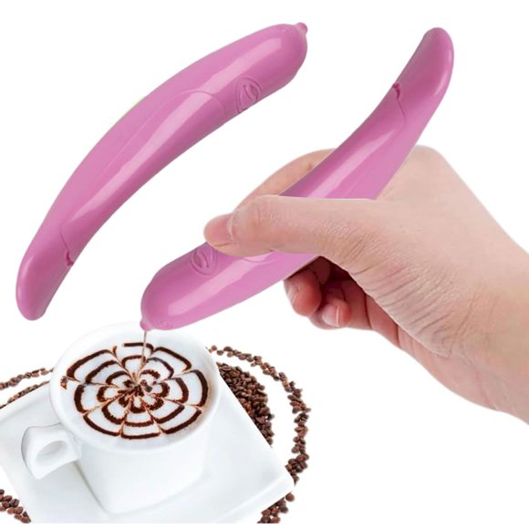 Stylo pour Art Latte Stylo d'Art Latte pour Café Stylo Art Café Stylo Portable pour Art Café Stylo de Sculpture pour Latte & Nourriture Outils de Pâtisserie Diy, un Stylo Dentelle Café Liquidation