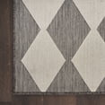 thumbnail image 5 of Nourison Positano 4' x 6' Charcoal Diamond Modern Flatweave Indoor/Outdoor Rug, 5 of 11