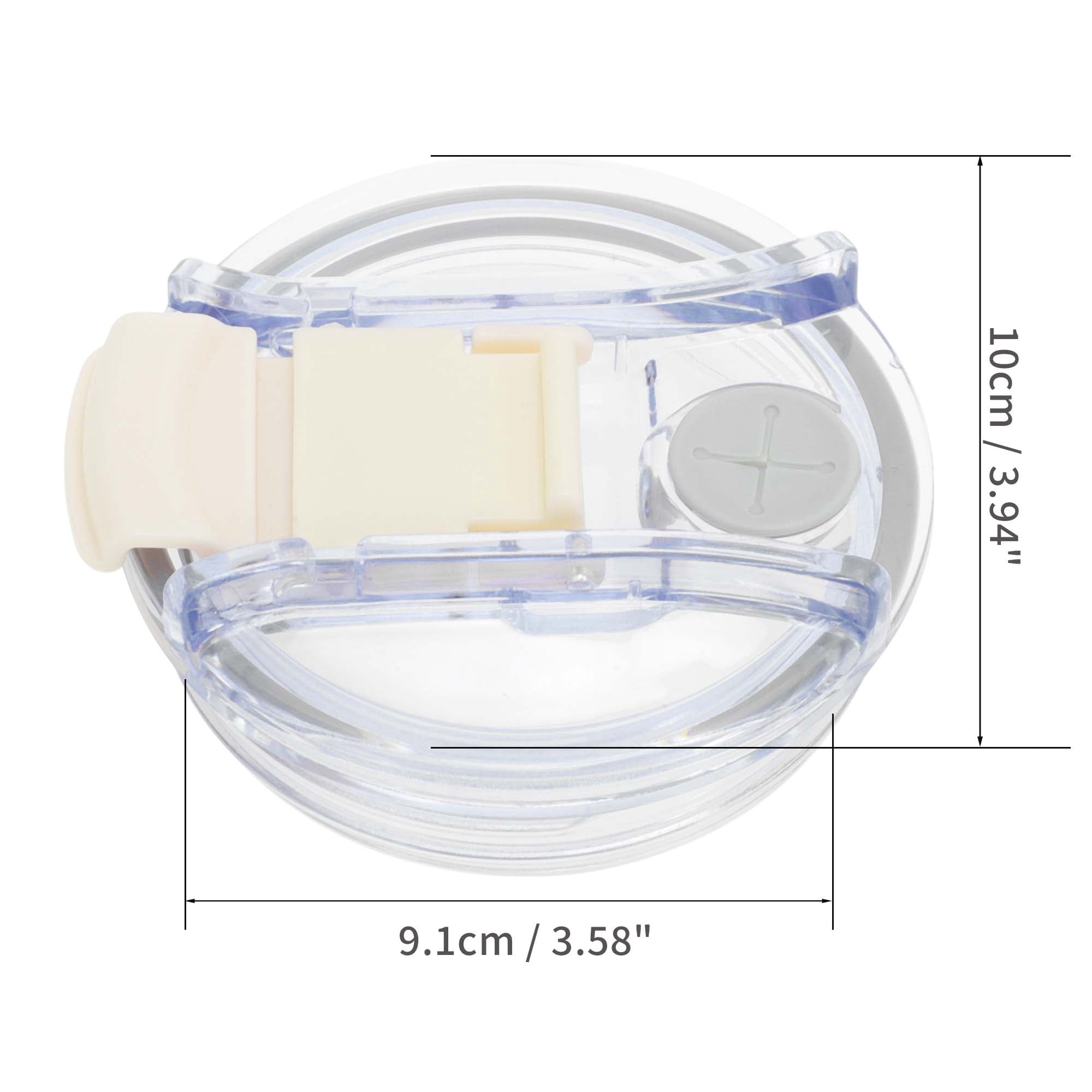 Unique Bargains 1 Pc Durable Tumbler Lid with Magnetic Slider and O-Rings Cream White