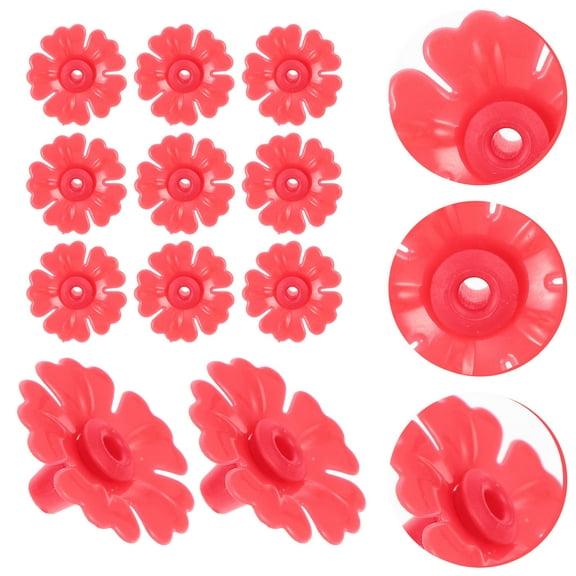 PBPBOX 20Set Bird Feeder Flower Red Hummingbird Feeder Outside for Bird Lovers