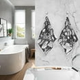 thumbnail image 6 of Dreamtimes Black and White Flowers Hand Towels, 2 PCS, Highly Absorbent Soft Cotton Face Towels Bathroom Decorative Towel for Beach Gym Spa Shower, 16x28In, 6 of 7