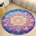 thumbnail image 4 of Kaleidoscope Mandala Colorful Floral Boho Round Small Area Rug, Print Non Slip Washable Floor Mat, Soft Throw Rug for Living Room, Powder Room Entryway, Bathroom, Bedside, 4 of 6