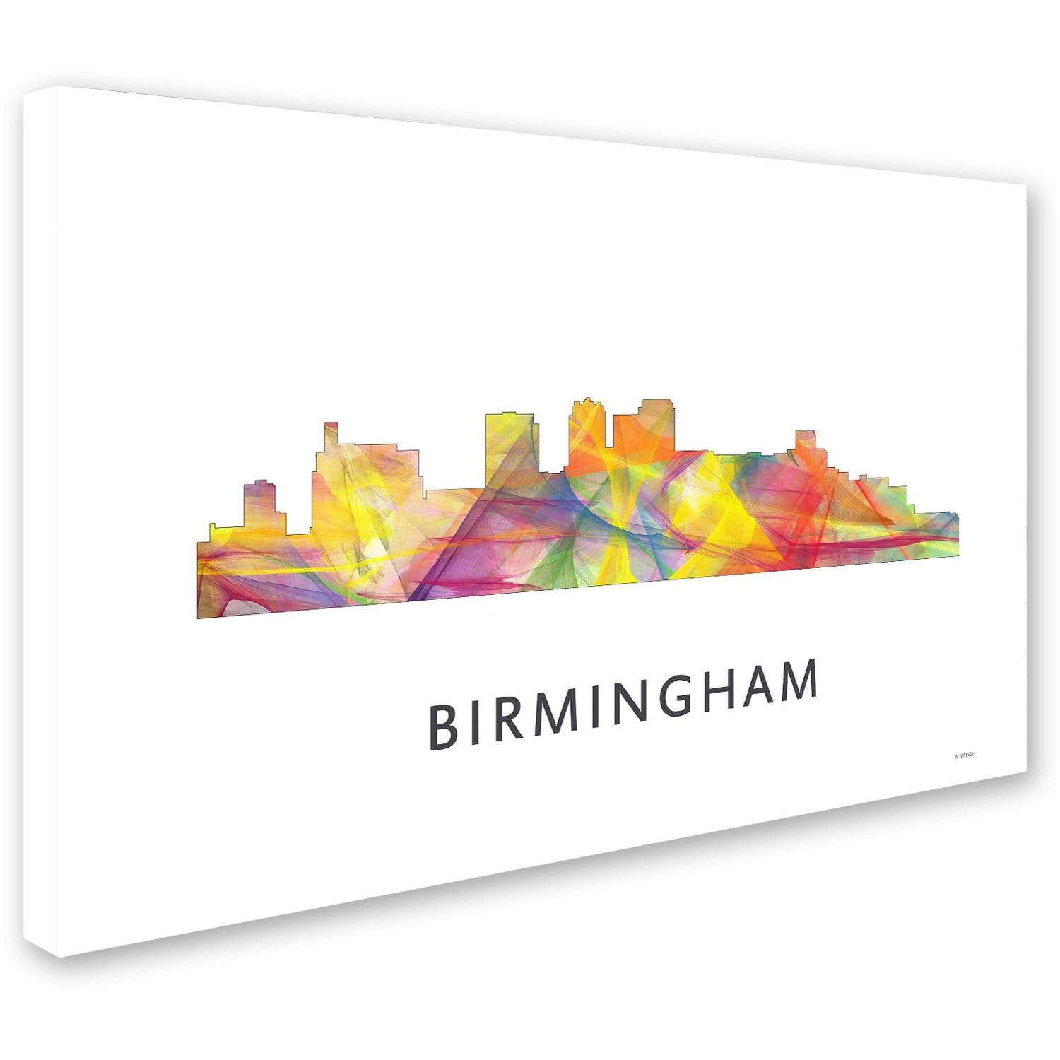 Trademark Fine Art 'Birmingham Alabama Skyline WB-1' Canvas Art by Marlene Watson
