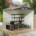 thumbnail image 3 of CQSXDA Galvanized Steel 8FT x 6FT Garden Shed With Apex Roof Storage Solution For Outdoor Patio And Backyard Areas, 3 of 7