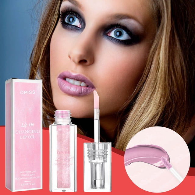Aceite labial que cambia de color | Brillo labial Natural Color Response | Hidrata, aclara las líneas finas y previene la sequedad | Tinte de larga duración para unos labios suaves y lisos | Tubo de