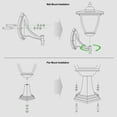 thumbnail image 6 of Classy Caps Eleganté Solar Lamp - Wall or Pier Mount - Black Aluminum, 6 of 10