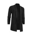thumbnail image 1 of Kmbangi Cardigan pour Homme, Col Châle, Manches Longues, Cardigan Long Tricoté, Cape Drapée Décontractée d'Automne pour Mode Urbaine, 1 of 5