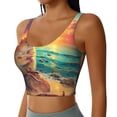 thumbnail image 2 of Balery Island Beach Guinea Pig Sujetadores deportivos con espalda cruzada para mujer, acolchados, sin costuras, de alto impacto, ideales para yoga, gimnasio, entrenamiento y fitness.-, 2 of 8