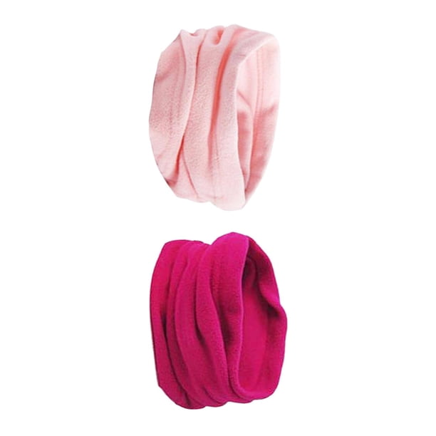 Bufanda gruesa para el cuello, suave, térmica y circular, para ciclismo rosa y rosa roja