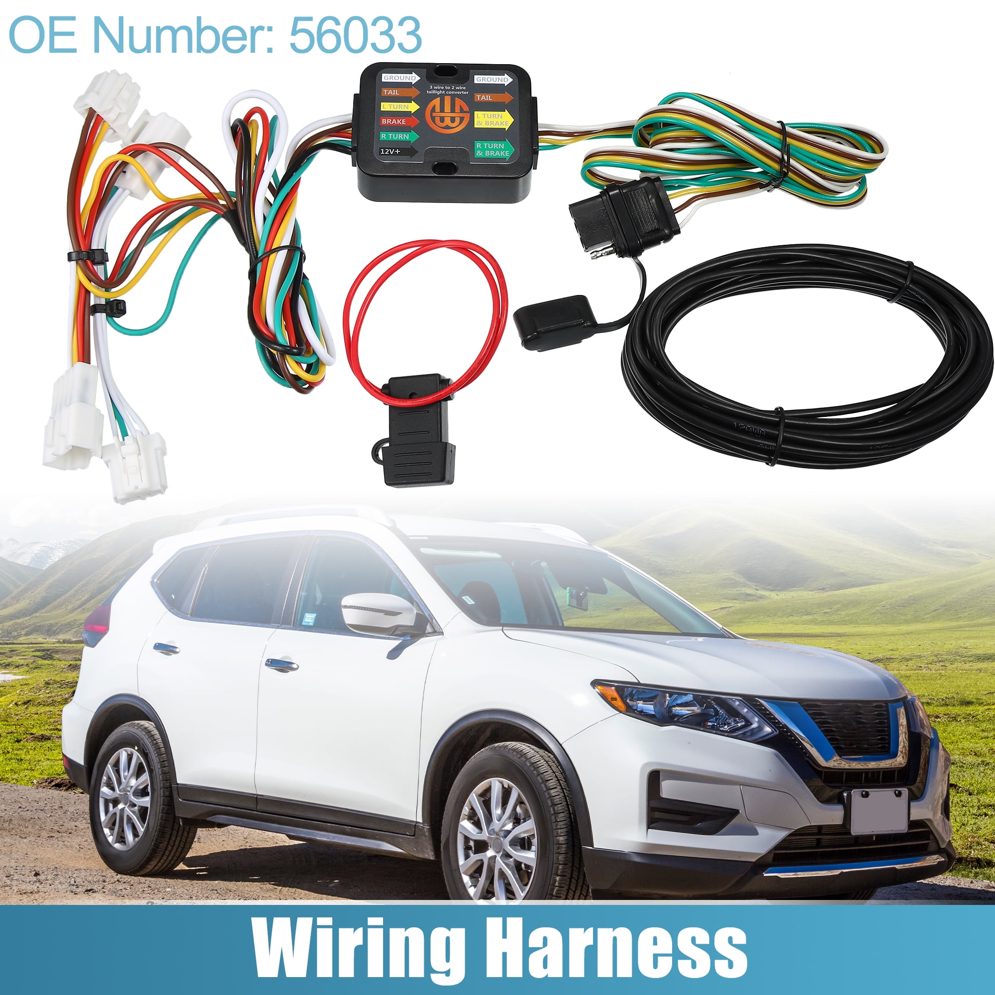 Unique Bargains 56033 4-Pin Trailer Wiring Harness for Nissan Rogue 1 Set