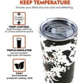 thumbnail image 3 of Mhrevyi Cow Print Skinny Tumbler With Lid and Straw - 20 oz Insulated Stainless Steel Travel - Cup Cow Stuff Accessories Decor - Double Wall Coffee Mug - Birthday Gifts for Mom, Sister, Friends, Women, 3 of 5
