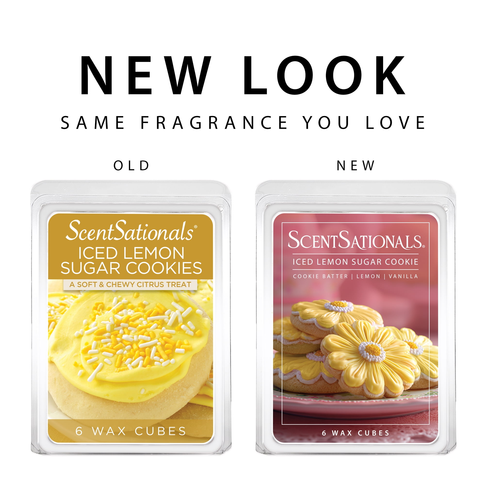 (2 pack) Iced Lemon Sugar Cookie Scented Wax Melts, ScentSationals, 2.5 oz