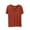 Red, variant on Uaswgudfs Women's Cotton Solid Color V-Neck Blouse Tee – Loose-Fit Casual Short Sleeve Summer Top