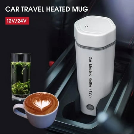 

Fogcroll 350ml Car Heating Cup Fast Heating Car Power Auto Shut-Off Anti-Spill Leak Proof Keep Milk Warm Easy to Clean Car Home Dual Use Electric Heated Mug for Travel