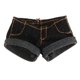 thumbnail image 4 of Pantalones cortos de mezclilla a la moda, elegantes, informales, para cosplay, de 6 pulgadas negro, 4 of 9