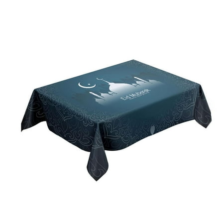 

Fovolat Islam Muslim Party Table Cloth Eid Mubarak Moon Table Cloth Rectangular Table Cover for Eid Mubarak Ramadan Decoration Party Supplies 55 X 55