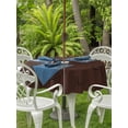 thumbnail image 3 of Outdoor Tablecloths with Umbrella Hole & Zipper, Brown Flowers Round Tablecloths 60 Inch, Japanese Abstract Floral Plants Simple Art Waterproof Table Cloth, Patio/Pool/Picnic Table Covers, 3 of 8