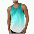 thumbnail image 3 of HCNTES Mens Tank Tops Beach Summer Sleeveless Shirts Graphic Vacation Tanks Muscle Gym Tank Top mens cut off shirts(M,Mint Green), 3 of 6