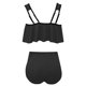 thumbnail image 4 of Bikini de Mujer Trajes de Baño Bikini con Ruffles Conjunto con Sujetador Acolchado Extraíble, Pantalones Cortos de Cintura Alta para la Playa, 4 of 4