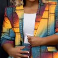 thumbnail image 3 of Women Autumn Long Sleeve Blazer Coat Colorful Print Bodycon Casual Outfit, 3 of 8