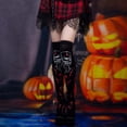 thumbnail image 2 of Gaexia Halloween Knee High Socks for Women,Print Knee High Halloween Socks,Stretchable Comfortable, 2 of 4