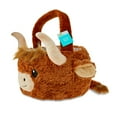 thumbnail image 2 of Easter Jumbo Plush Ox Long Horn Cow Easter Basket, 21 in x 16 in, 2 of 6