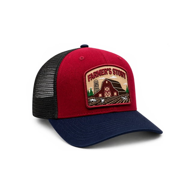 Knite Gorra para Hombre Rustic Barn Rojo Trucker Farmer Story Vintage