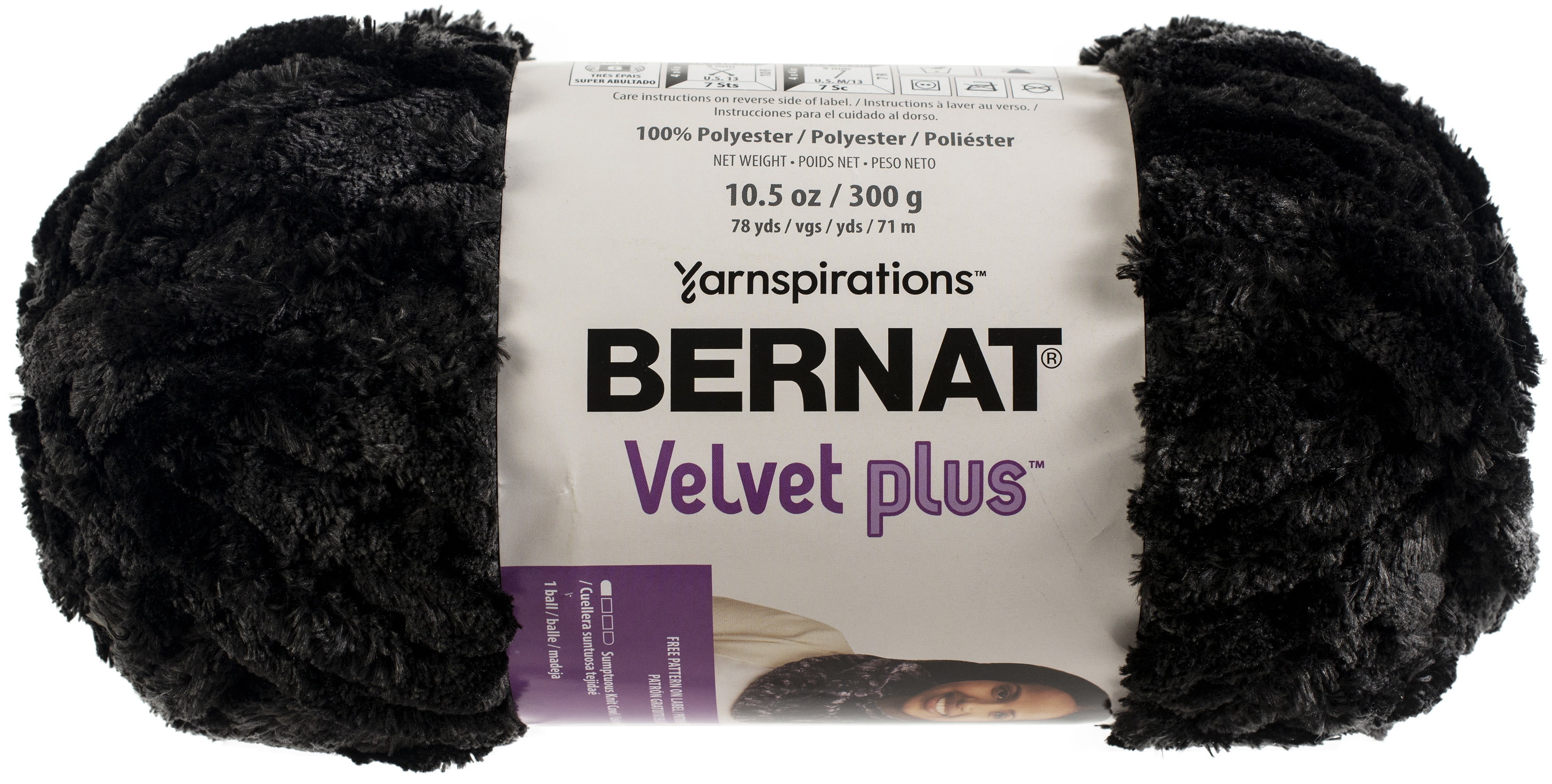 Bernat® Fil Velvet Plus™, Polyester #6 Super Volumineux, 10,5 Oz/300 G, 78 Yards