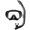 Black/Black, variant on Tusa Serene Adult Mask & Dry Snorkel Set