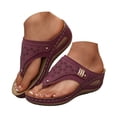 thumbnail image 3 of Orthopedic Sandals for Women 2026 Dressy Wide Width Flip Flops with Arch Support Comfortable Sandals Casual Summer Beach Wedge Non Slip Flip Flops Beach, 3 of 9