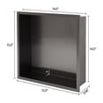 thumbnail image 5 of Logmey 15x15 Inch Stainless Steel Matte Black Bathroom Shower Niche Square Built-in Wall Shower Shelve, Living room/Bedroom/Kitchen Storage Shelve, 5 of 9