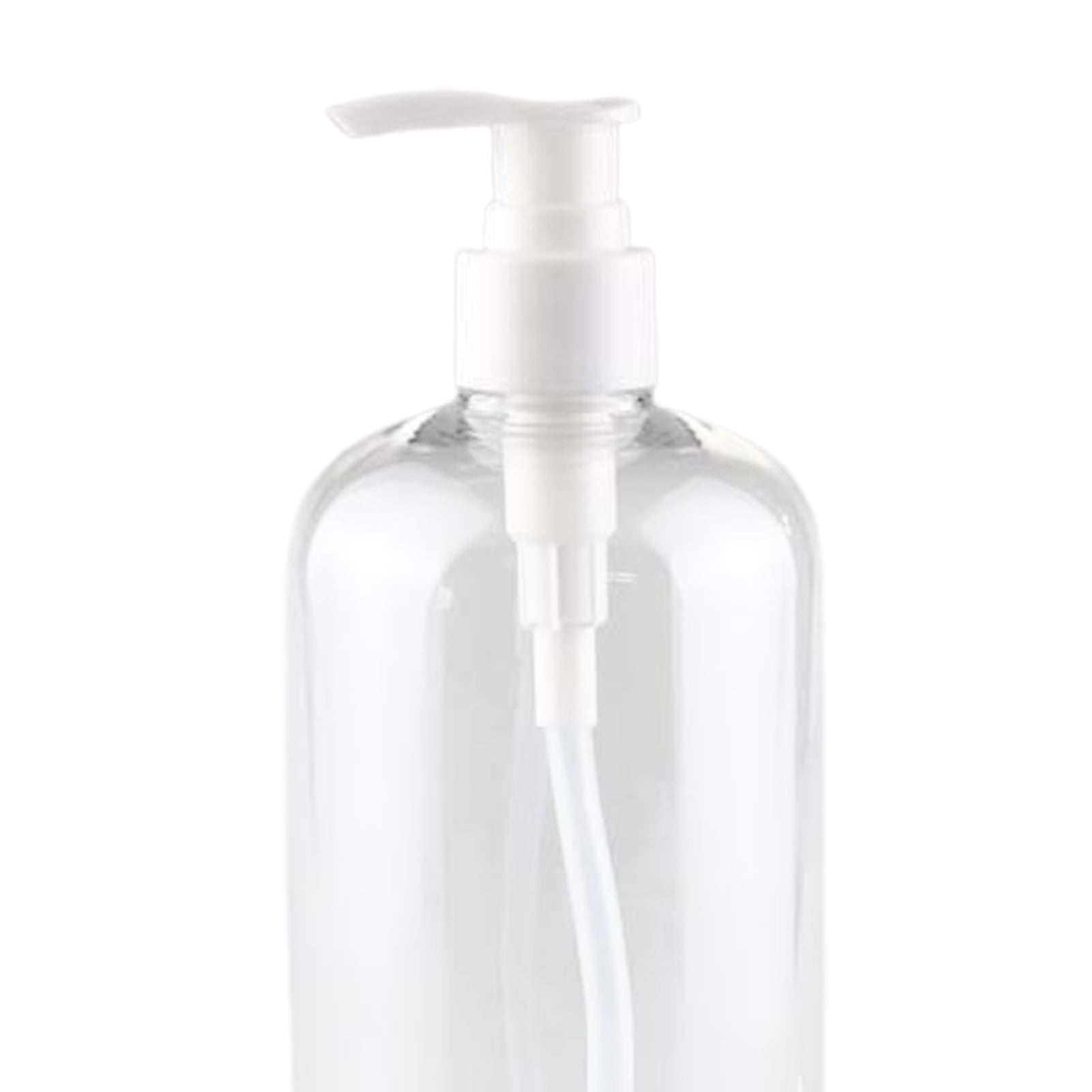ievspot 4PCS Clear Hand Soap Dispenser Bottle for Liquid Lotion Shampoo Detergent, 500ml Plastic Refillable Press Bottles for Hotel Kitchen Bathroom Home