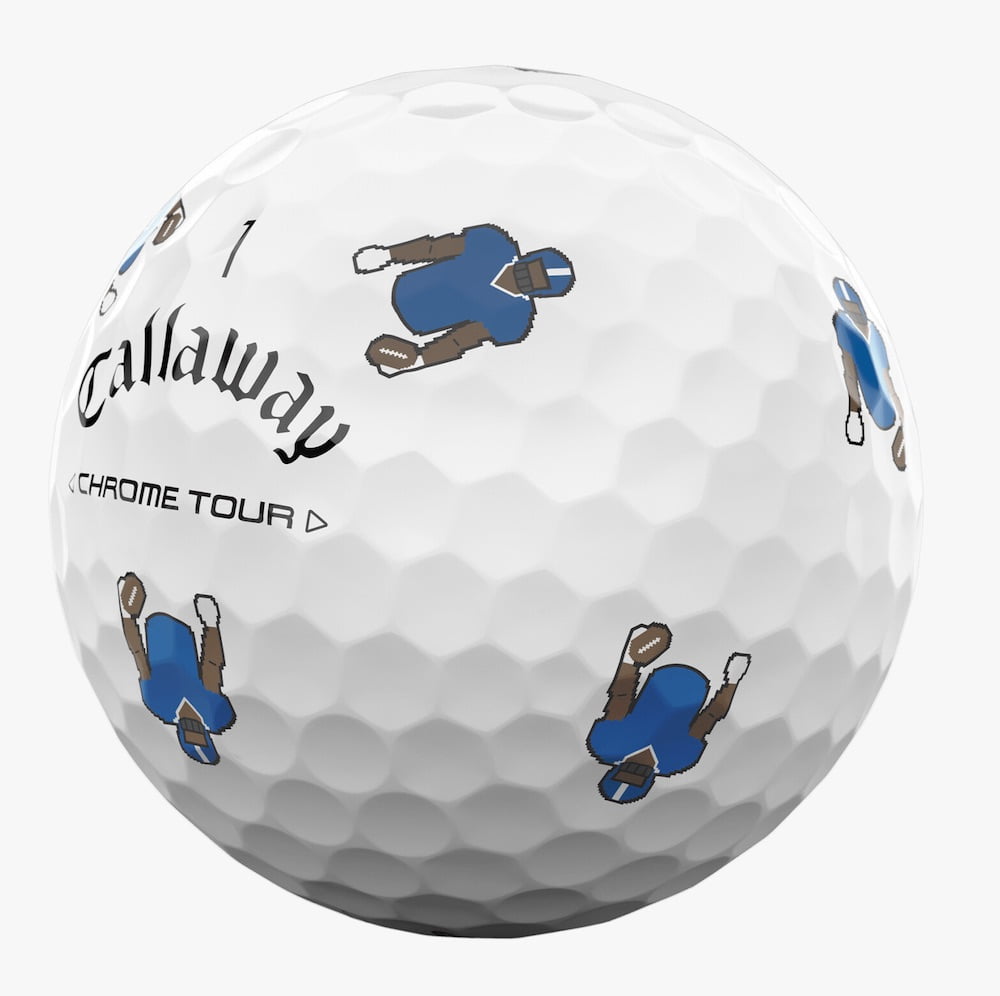 Callaway Golf 2024 Chrome Tour Truvis Retro Football Limited Edition Golf Balls 1dz