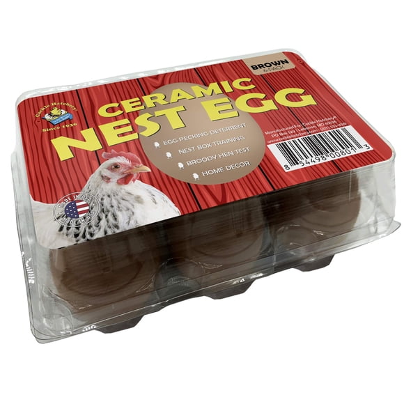 cackle Hatchery ceramic Nest Eggs - Brown